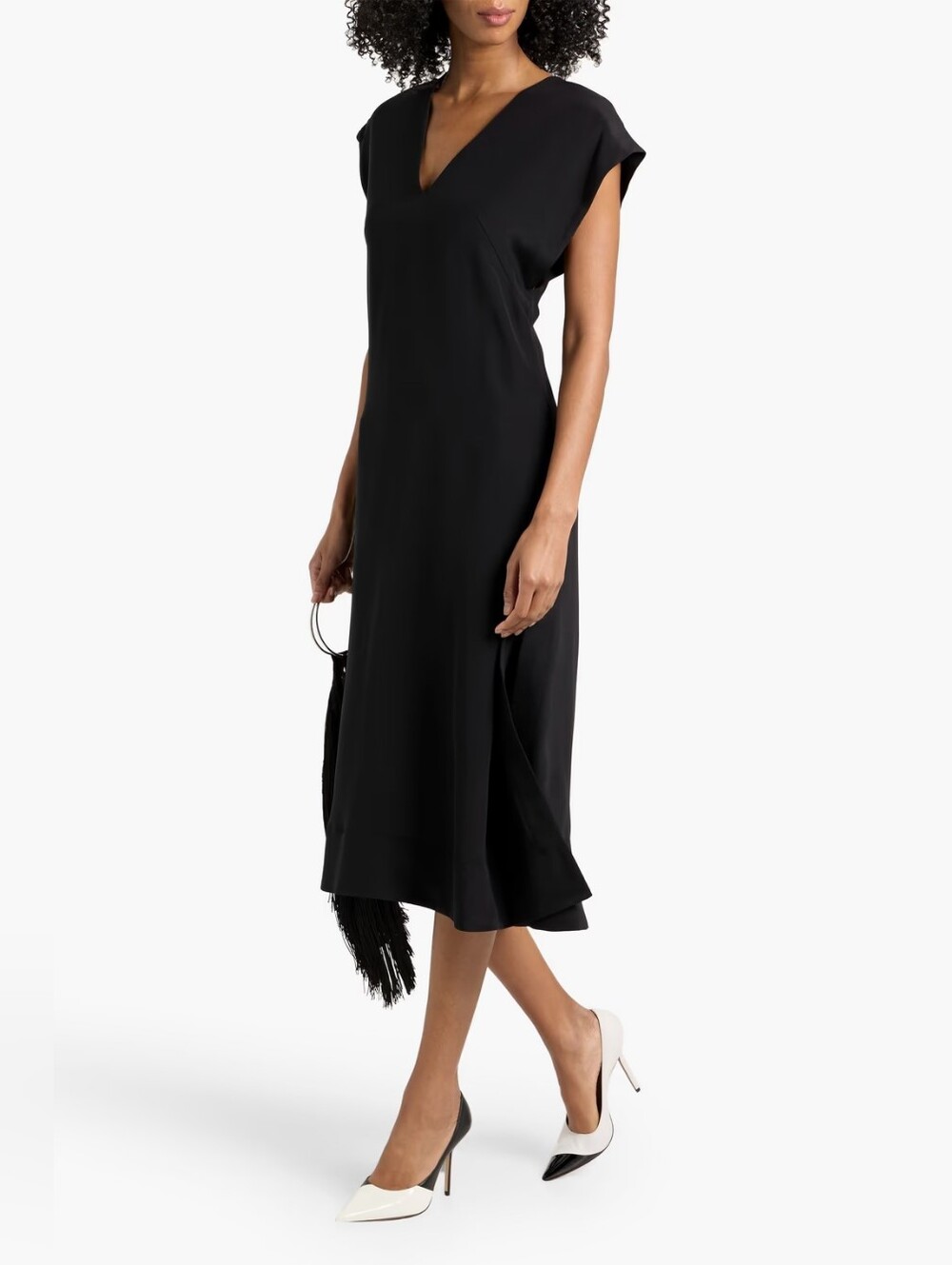 Silk Creme Midi Dress